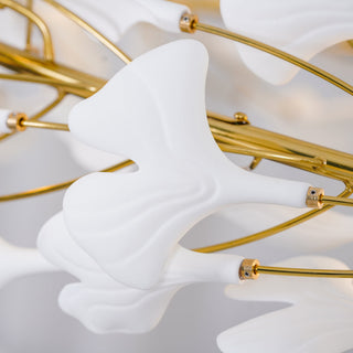 Olivia Modern Design LED Pendellampa Metall Guld Gingko Keramik Vardagsrum/Matsal/Sovrum