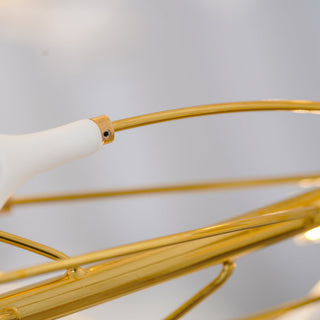 Olivia Modern Design LED Pendellampa Metall Guld Gingko Keramik Vardagsrum/Matsal/Sovrum