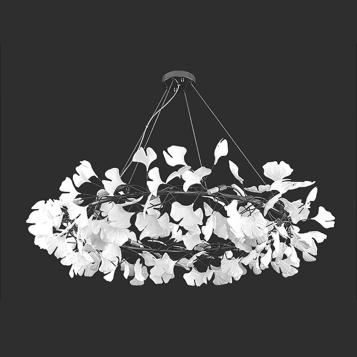 Orelalella ljósakróna með gingko-LED-grein