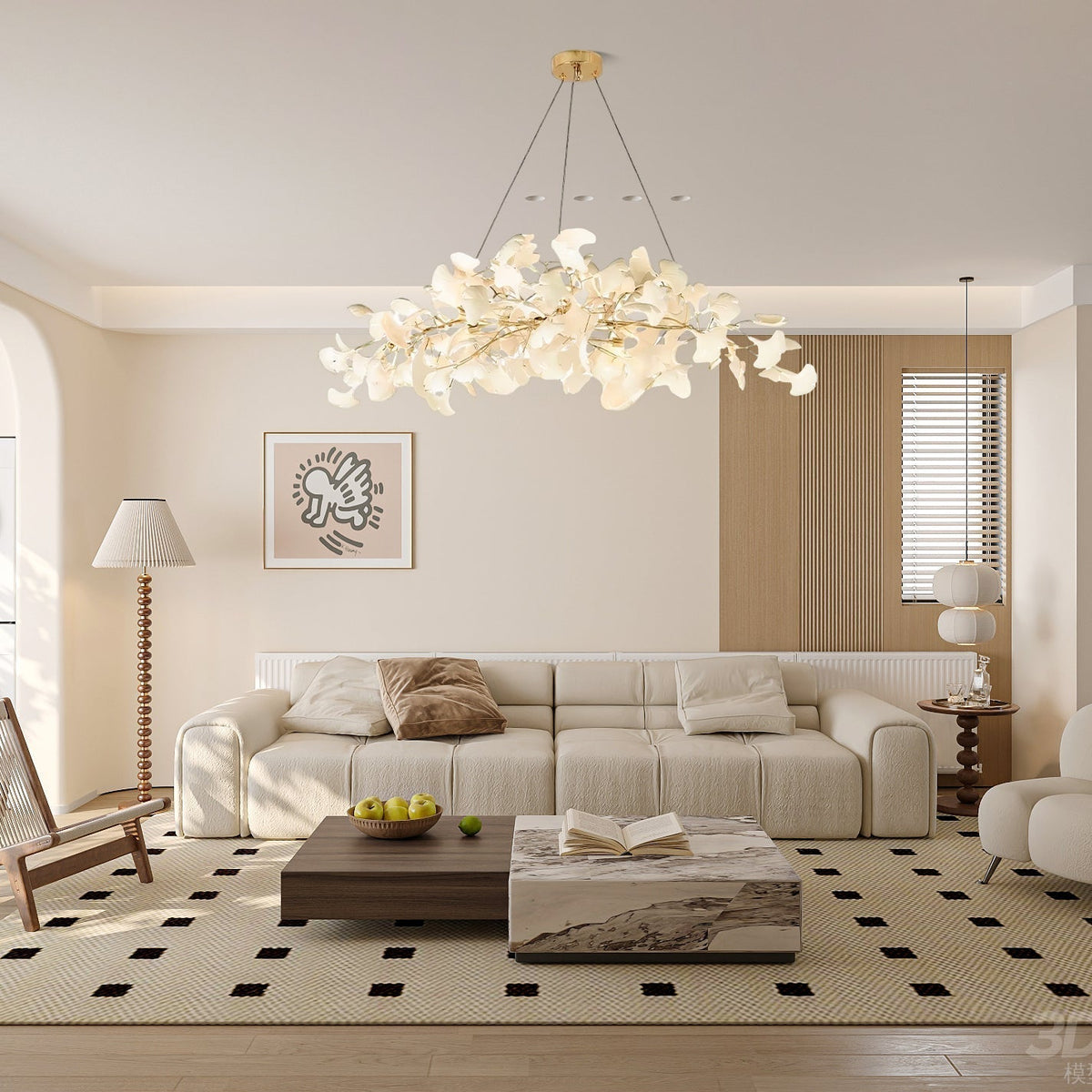 Aruxin art deco -tyylinen alaspäin kaartuva neidonhiuspuukattokruunu