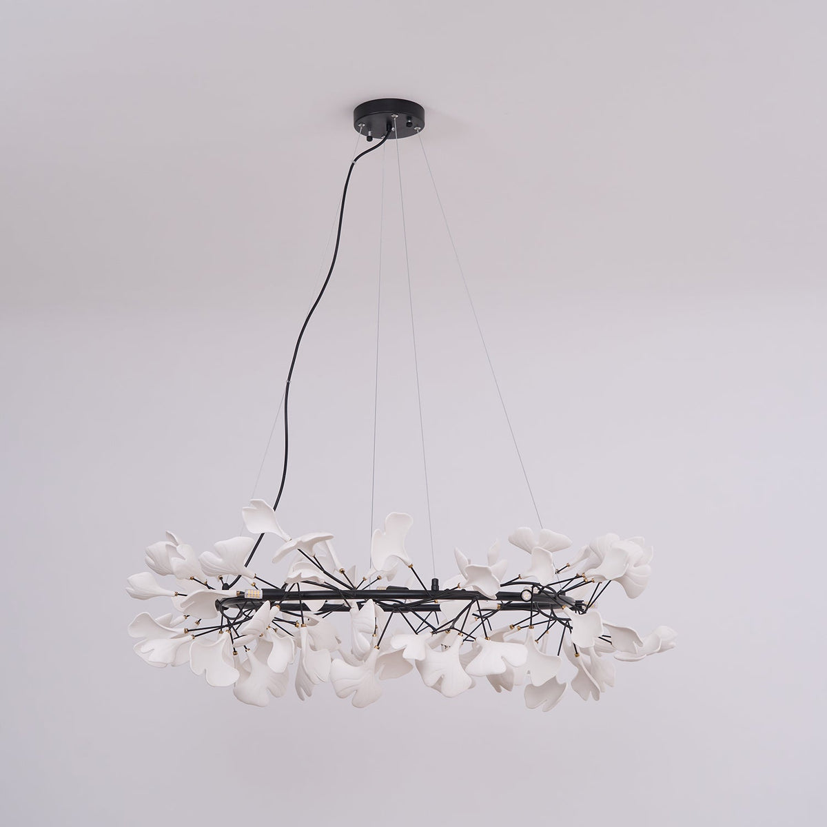 Orelalella ljósakróna með gingko-LED-grein