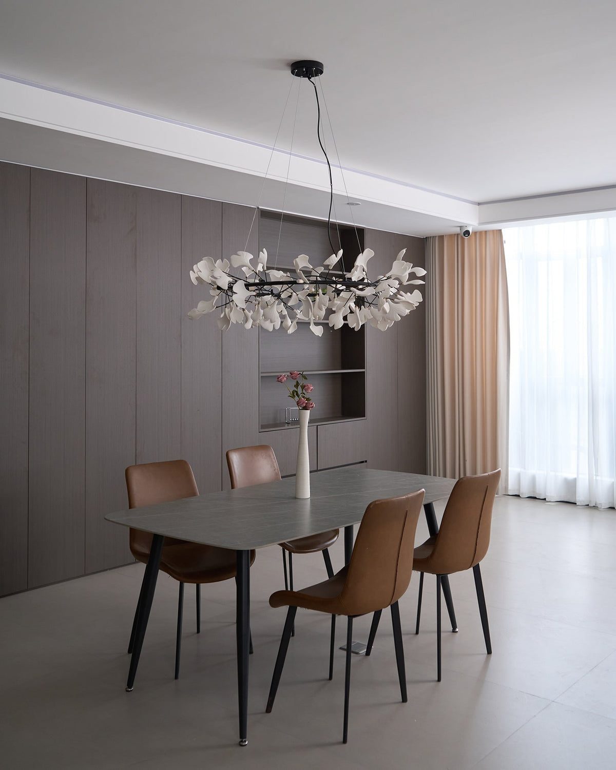 Orelalella ljósakróna með gingko-LED-grein