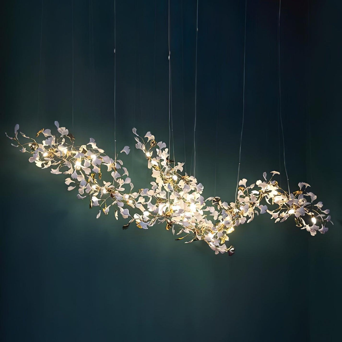 Elorus lysekrone med dobbeltlagskombination af gingko