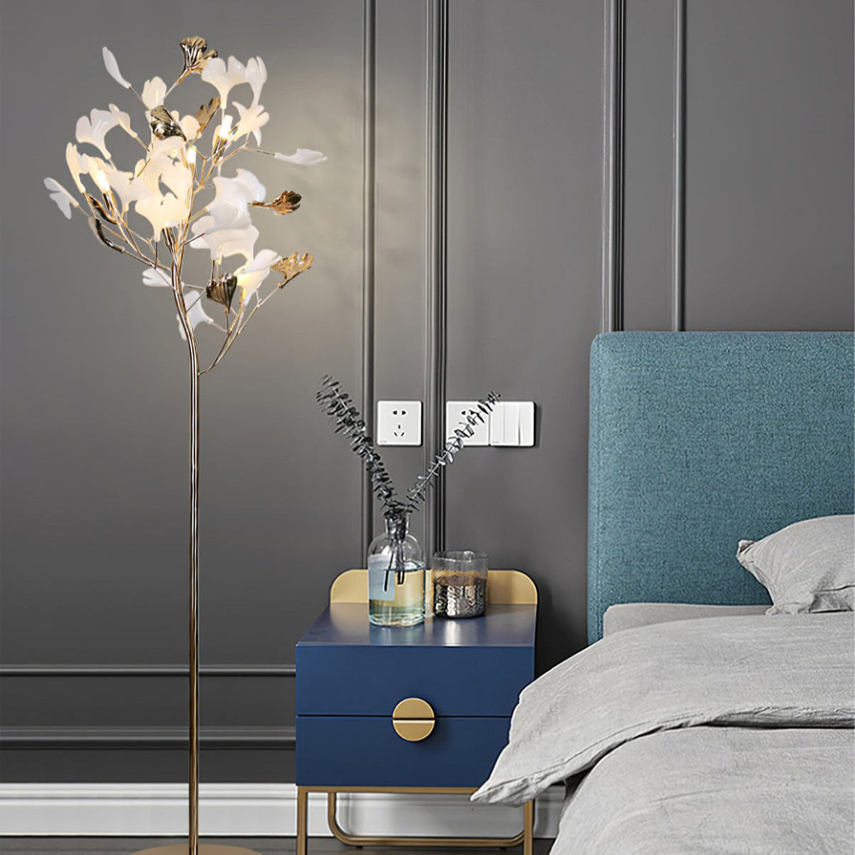 Ella Floor Lamp Gingko Ceramics