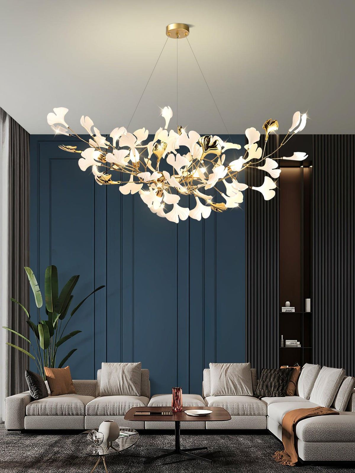 Cereian Chandelier Ceramic Gingko Petal