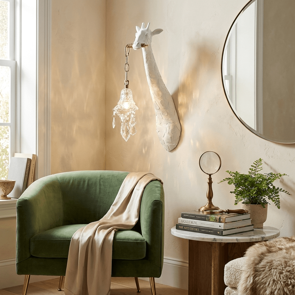Giselle giraffkristallvägglampa