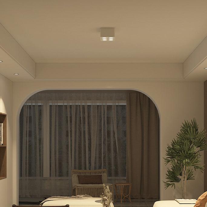Devely spotlampe til overflademontering med to LED-lyskilder, kantet minimalistisk