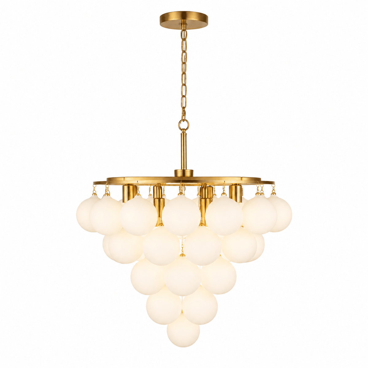 Lustre Velly com bolhas de bolas de vidro