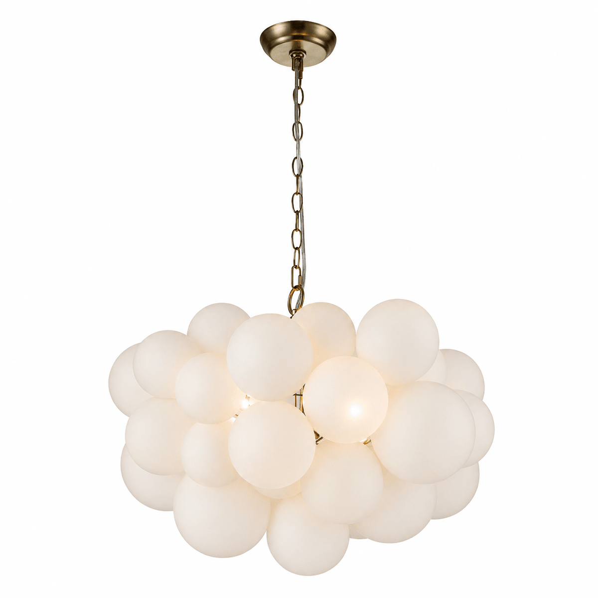 Lustre Velly com bolhas de bolas de vidro