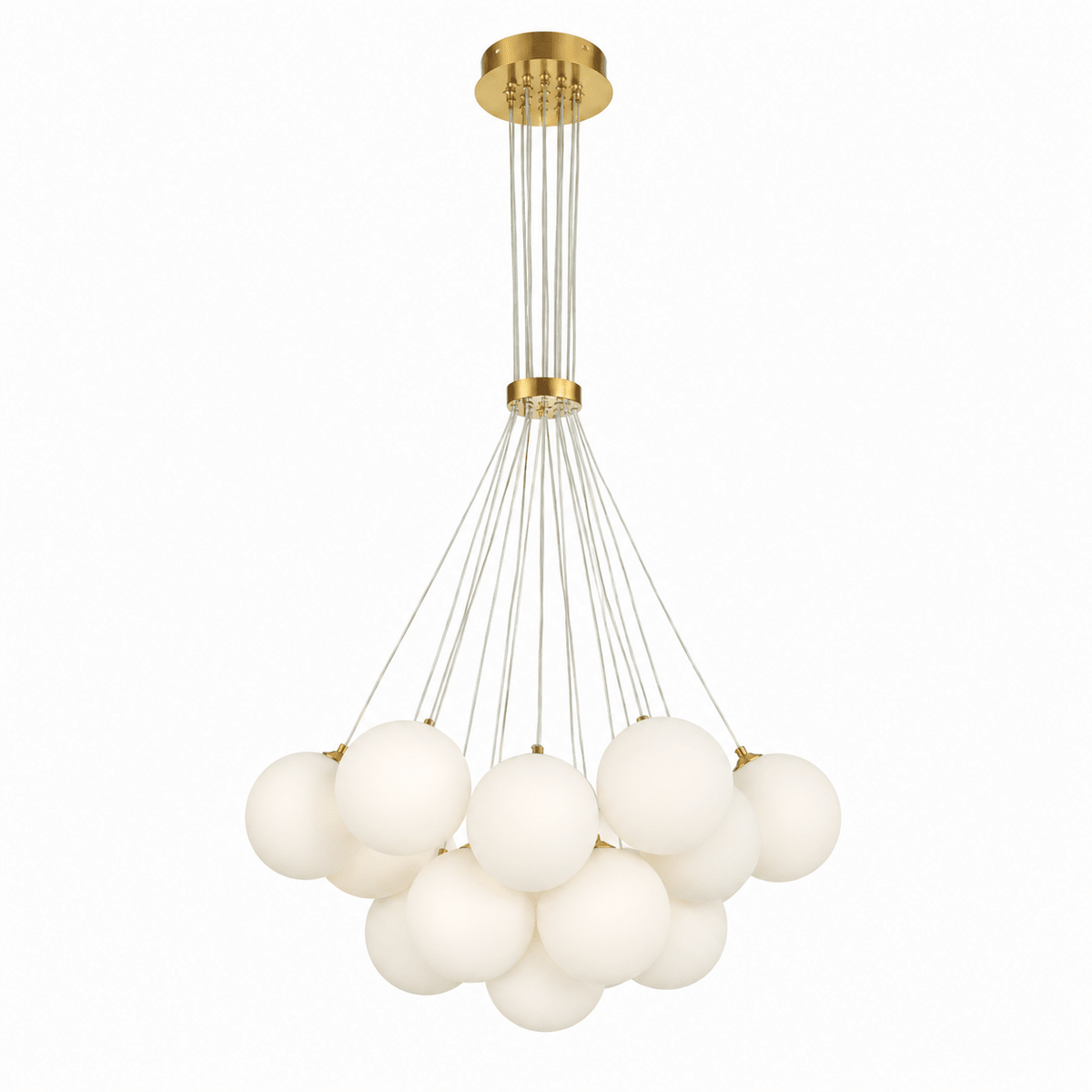 Lustre Velly com bolhas de bolas de vidro