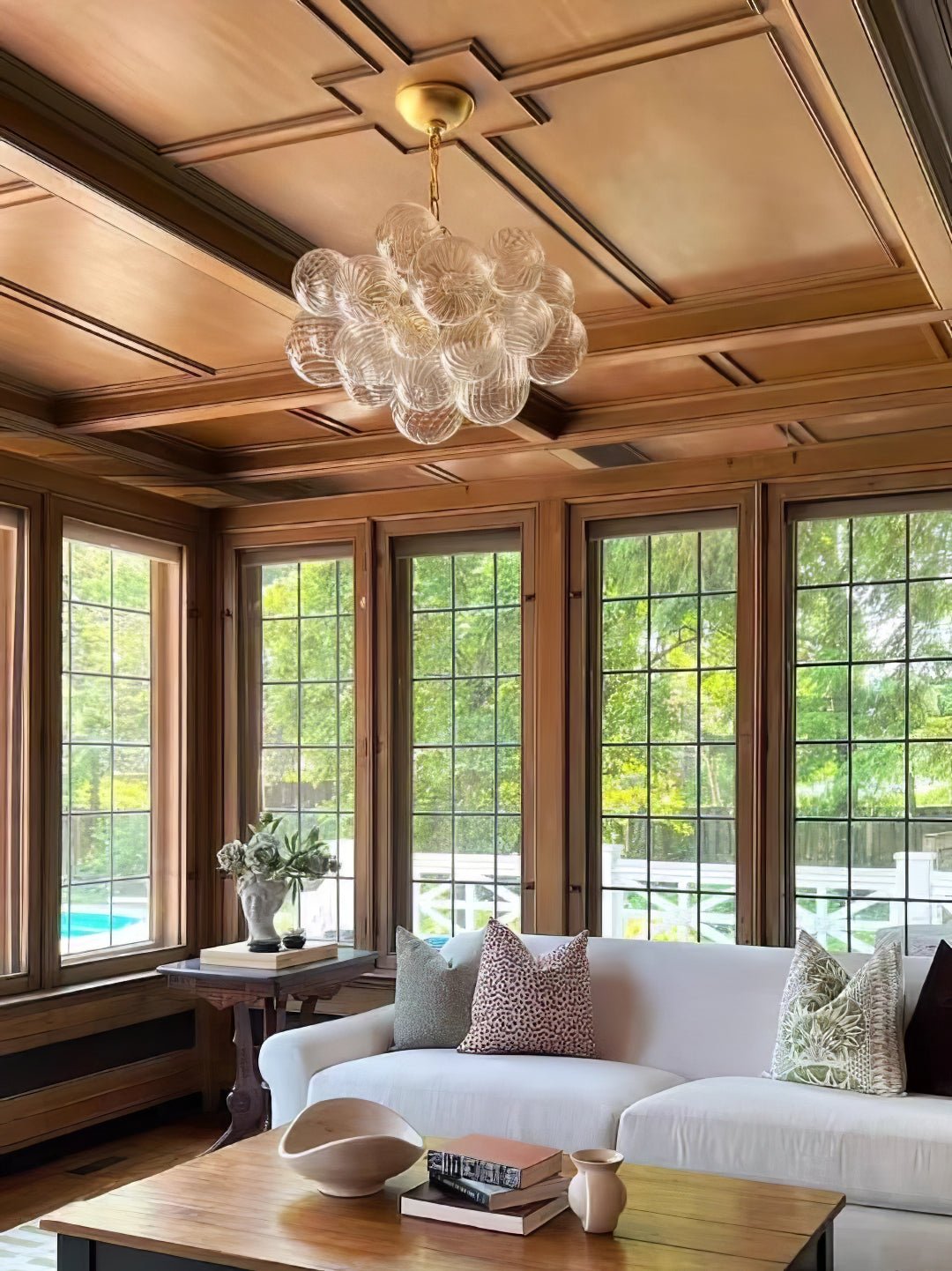 Ben moderni kuplamainen lasipallokattokruunu