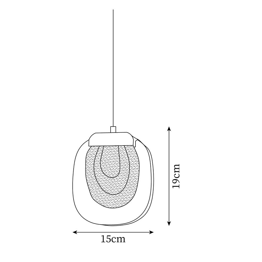 Avesian minimalistinen lasinen portaikkoriippuvalaisin