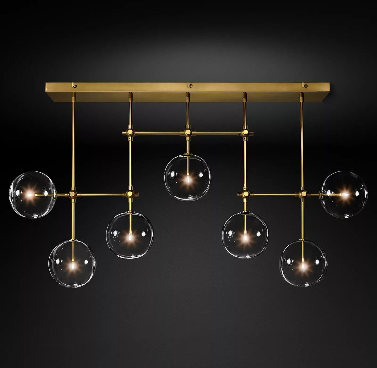 Orbit nútímaleg glerljósakróna