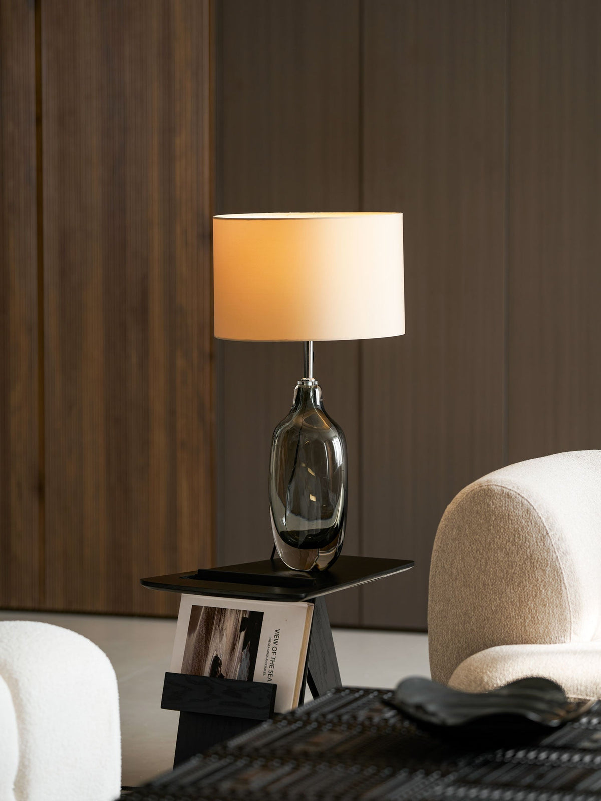 Candeeiro de mesa Someray em cristal vidrado