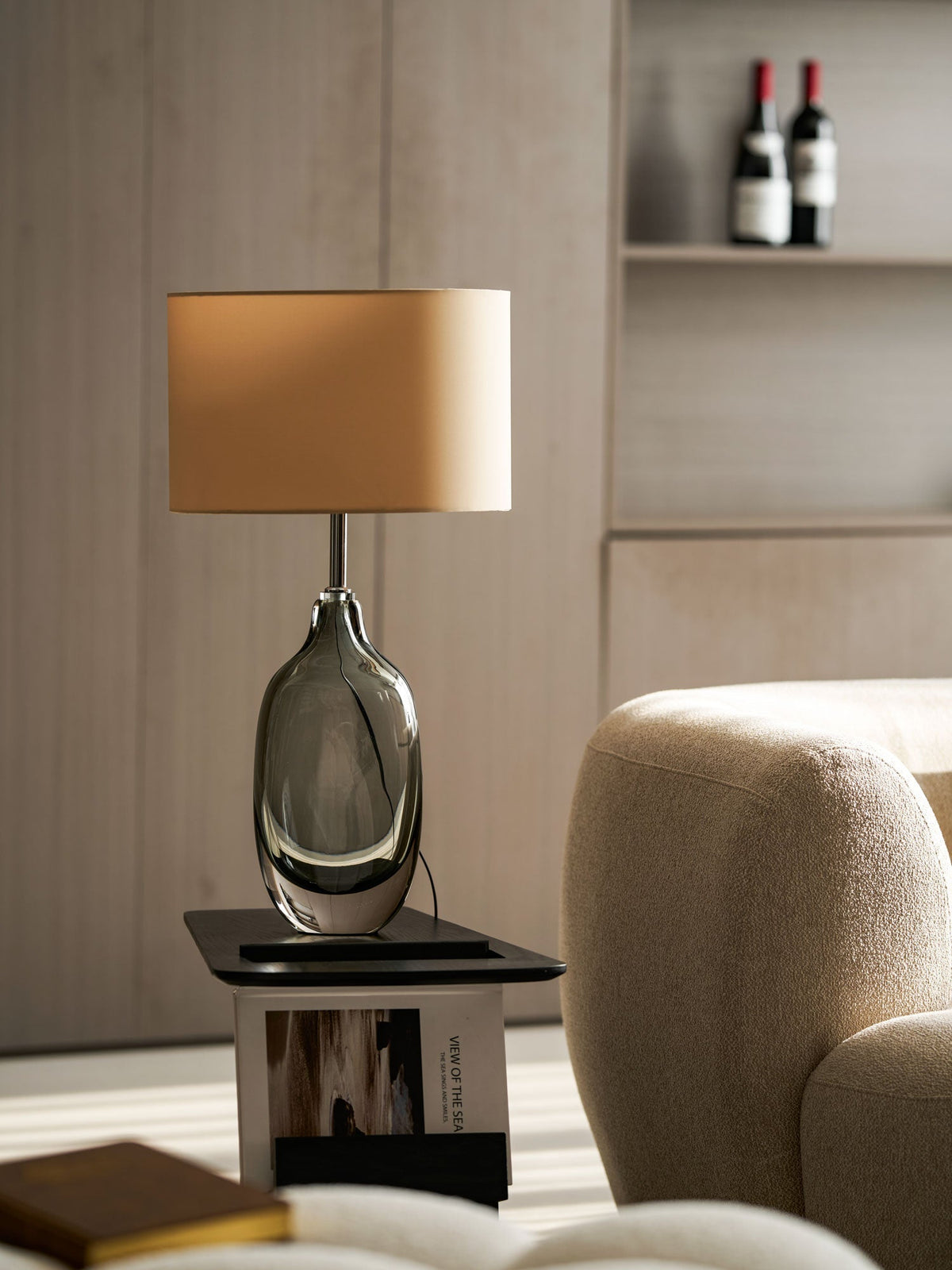 Candeeiro de mesa Someray em cristal vidrado