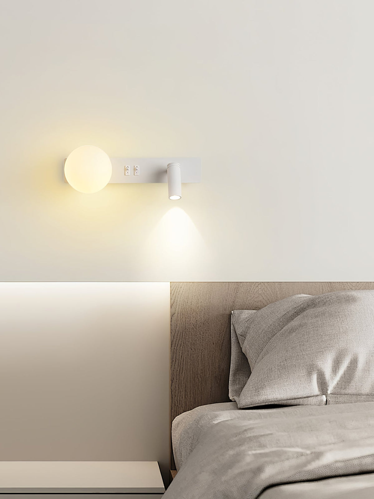 Candeeiro de parede moderno minimalista fino em vidro Thalior