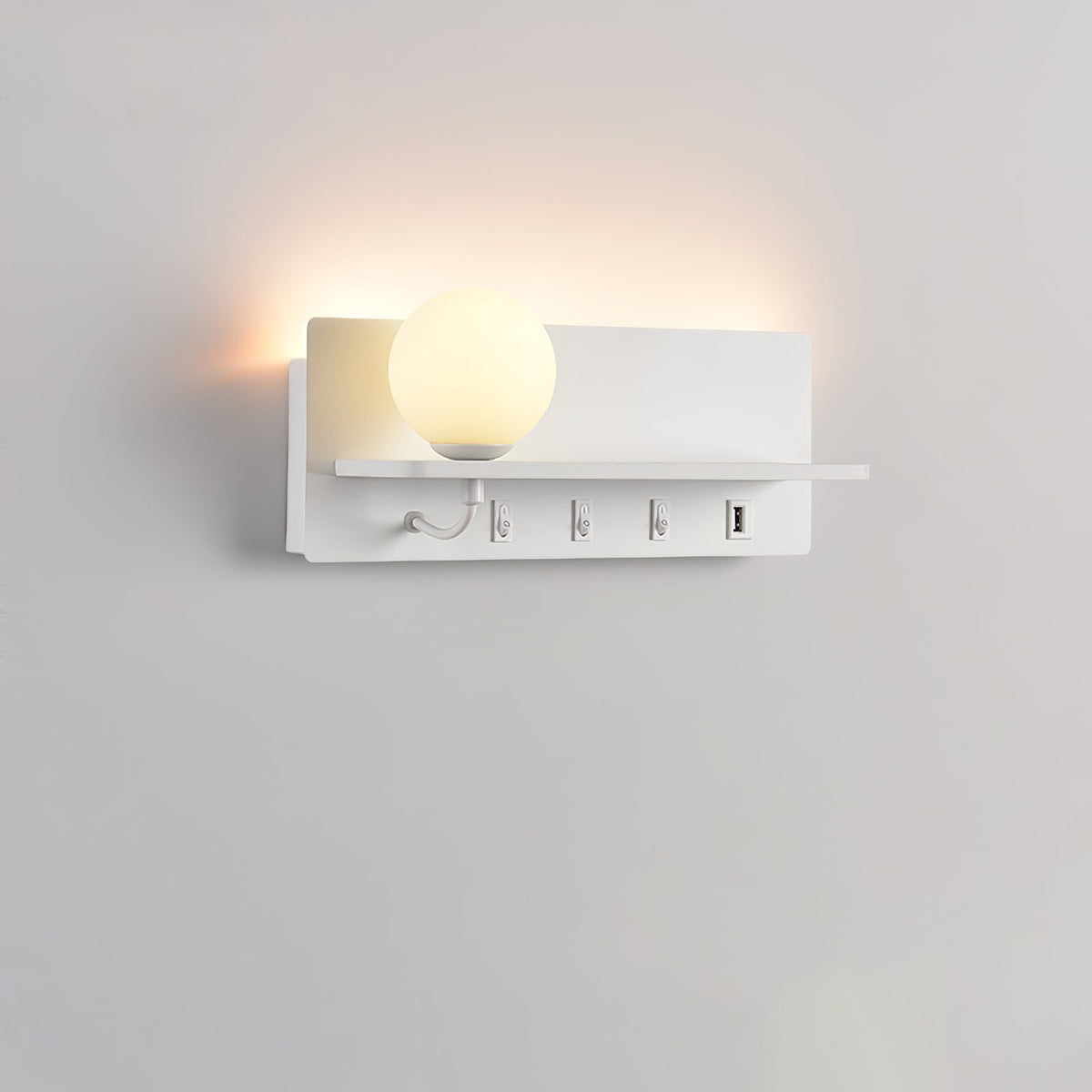 Candeeiro de parede moderno minimalista fino em vidro Thalior