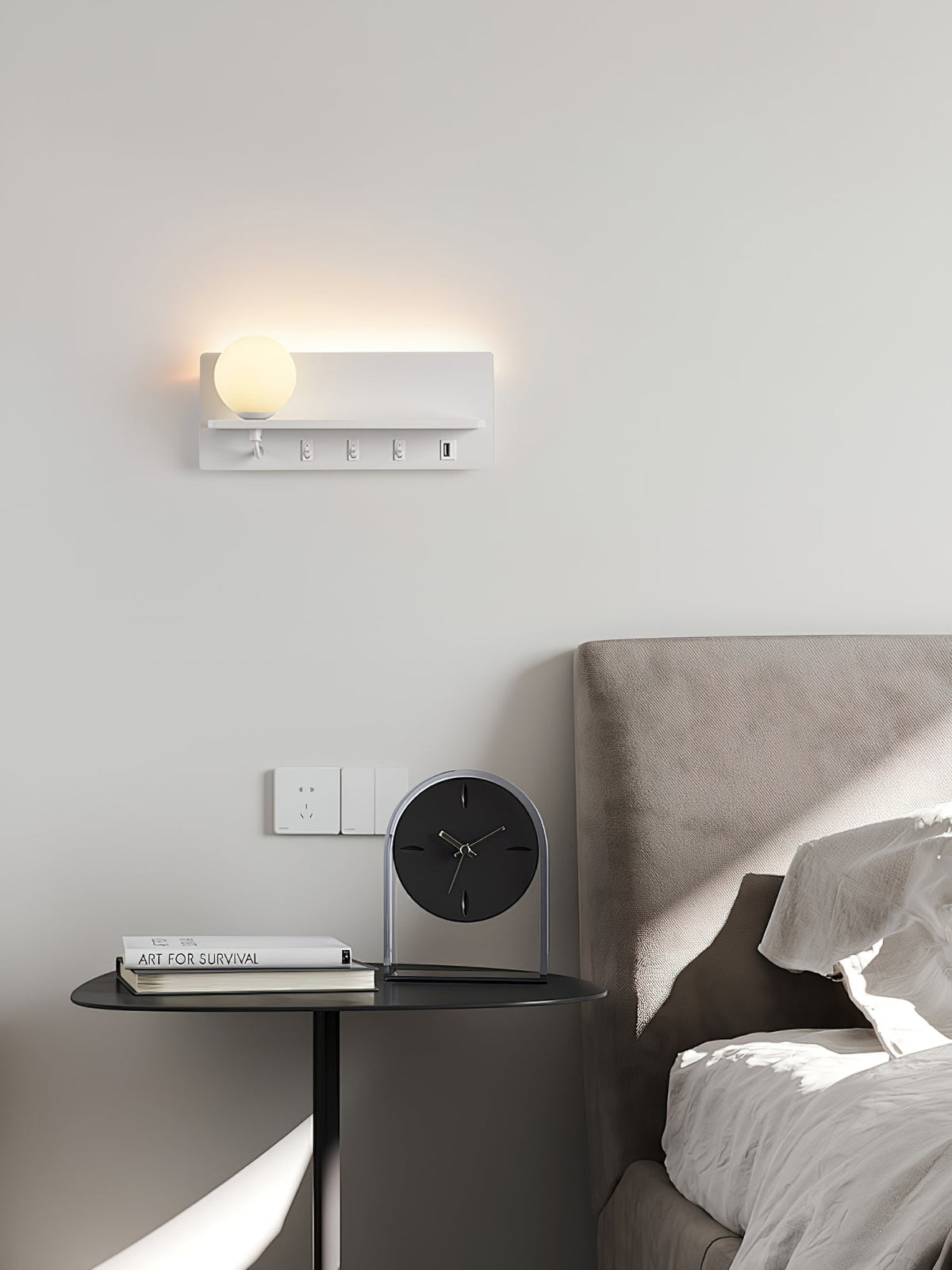 Candeeiro de parede moderno minimalista fino em vidro Thalior