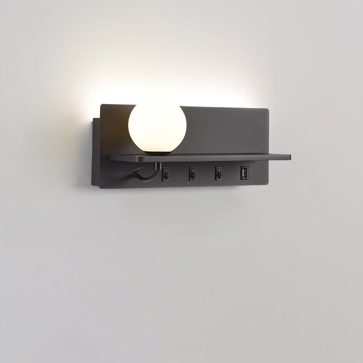 Candeeiro de parede moderno minimalista fino em vidro Thalior