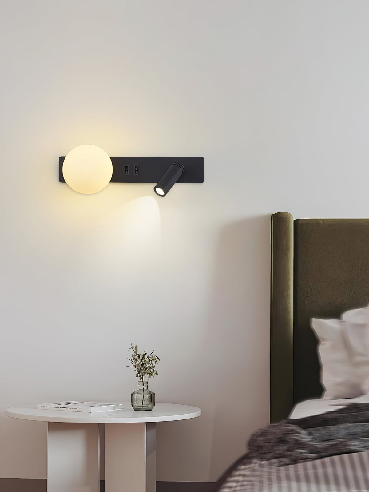 Candeeiro de parede moderno minimalista fino em vidro Thalior