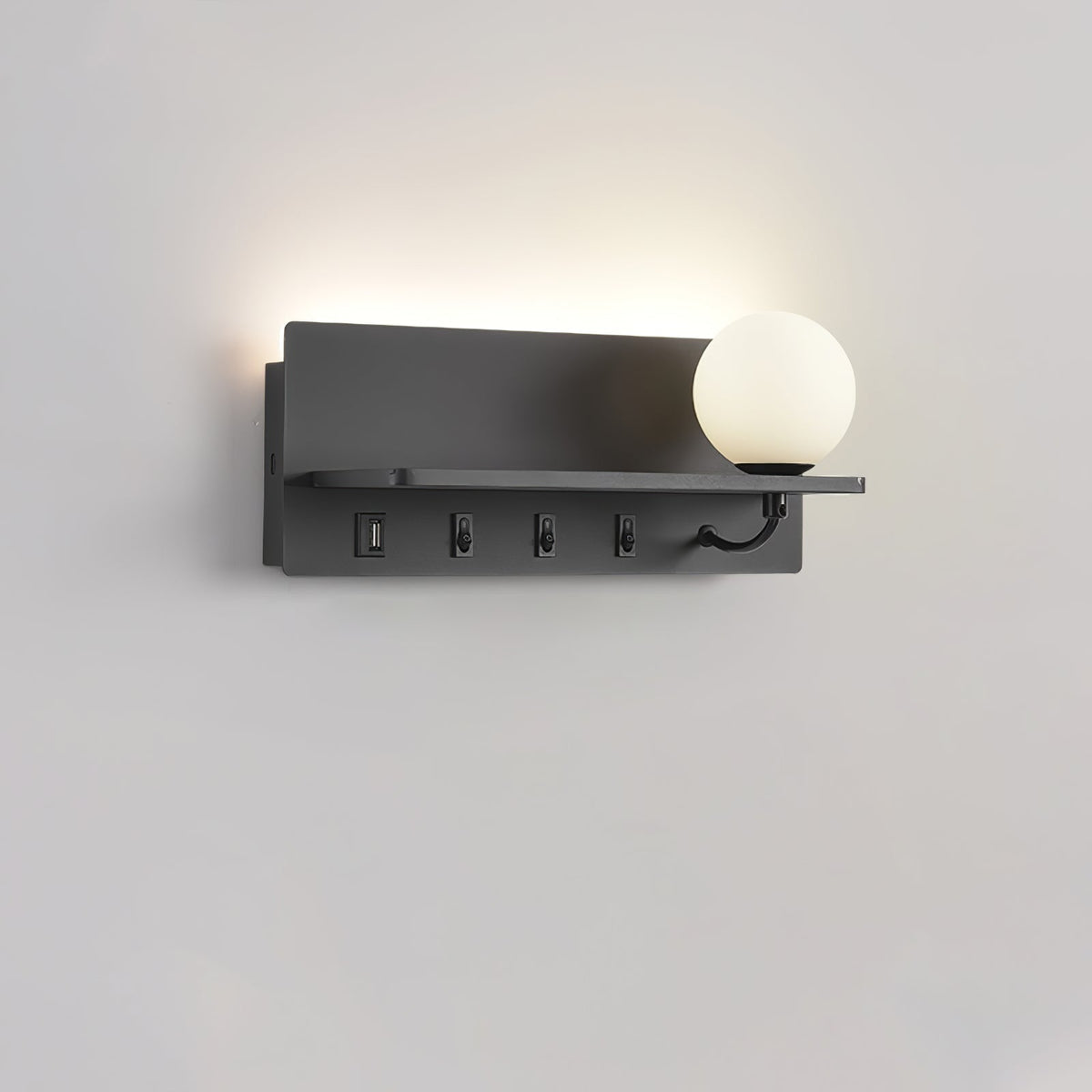 Candeeiro de parede moderno minimalista fino em vidro Thalior