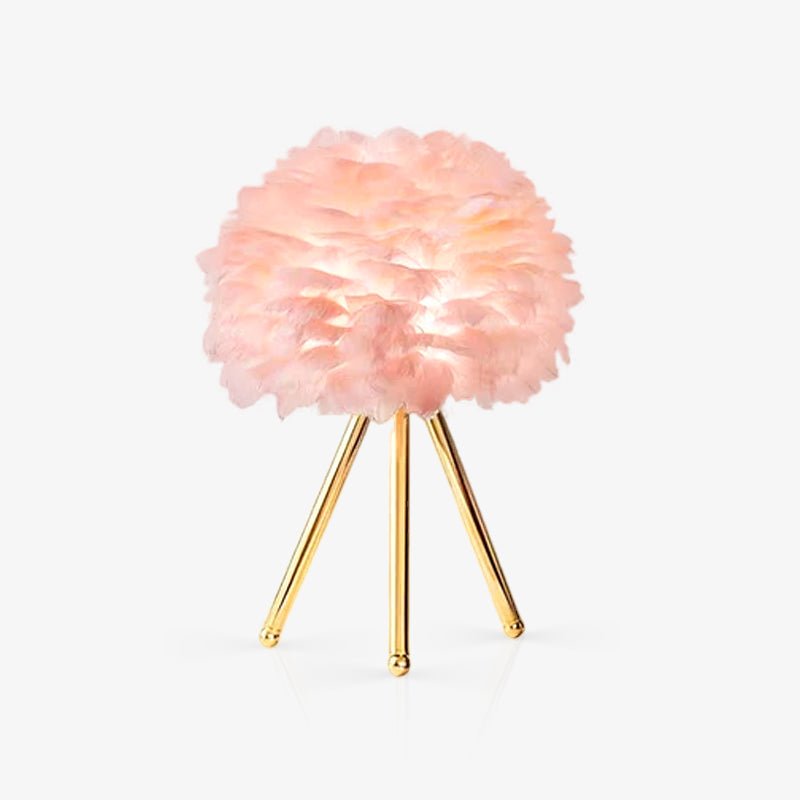 Candeeiro de mesa feminino Nilo com penas