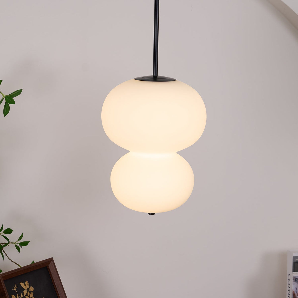 Xalt minimalistisk pendellampe i glas