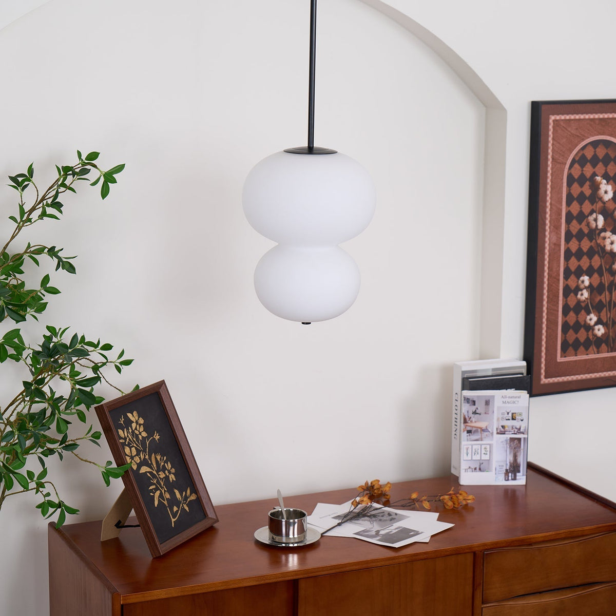 Xalt minimalistisk pendellampe i glas