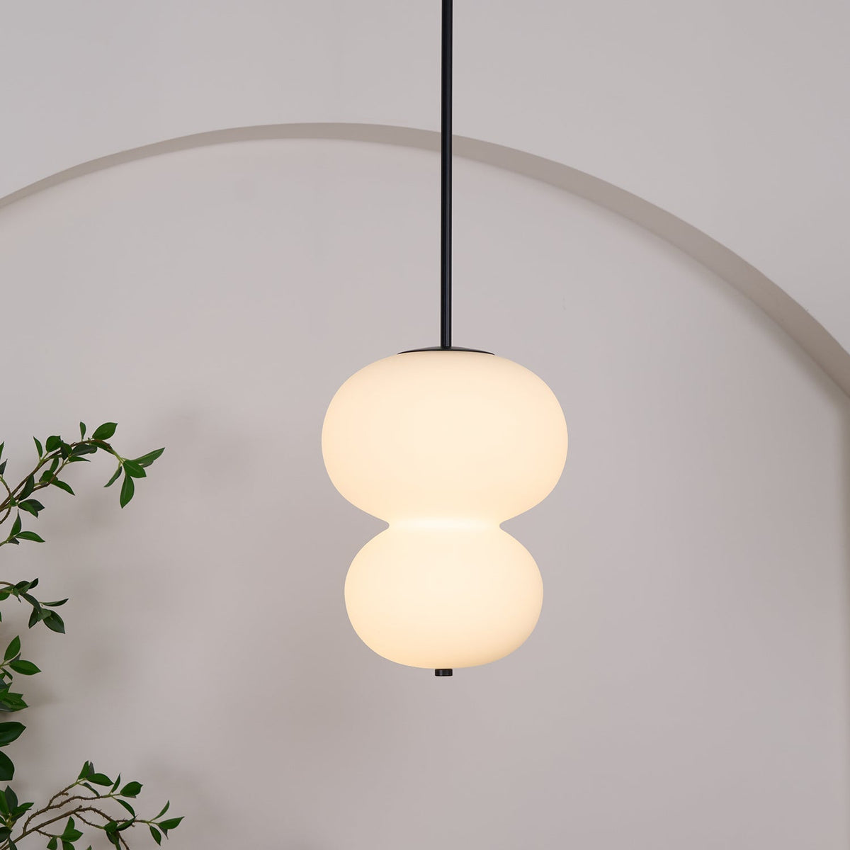 Xalt minimalistisk pendellampe i glas