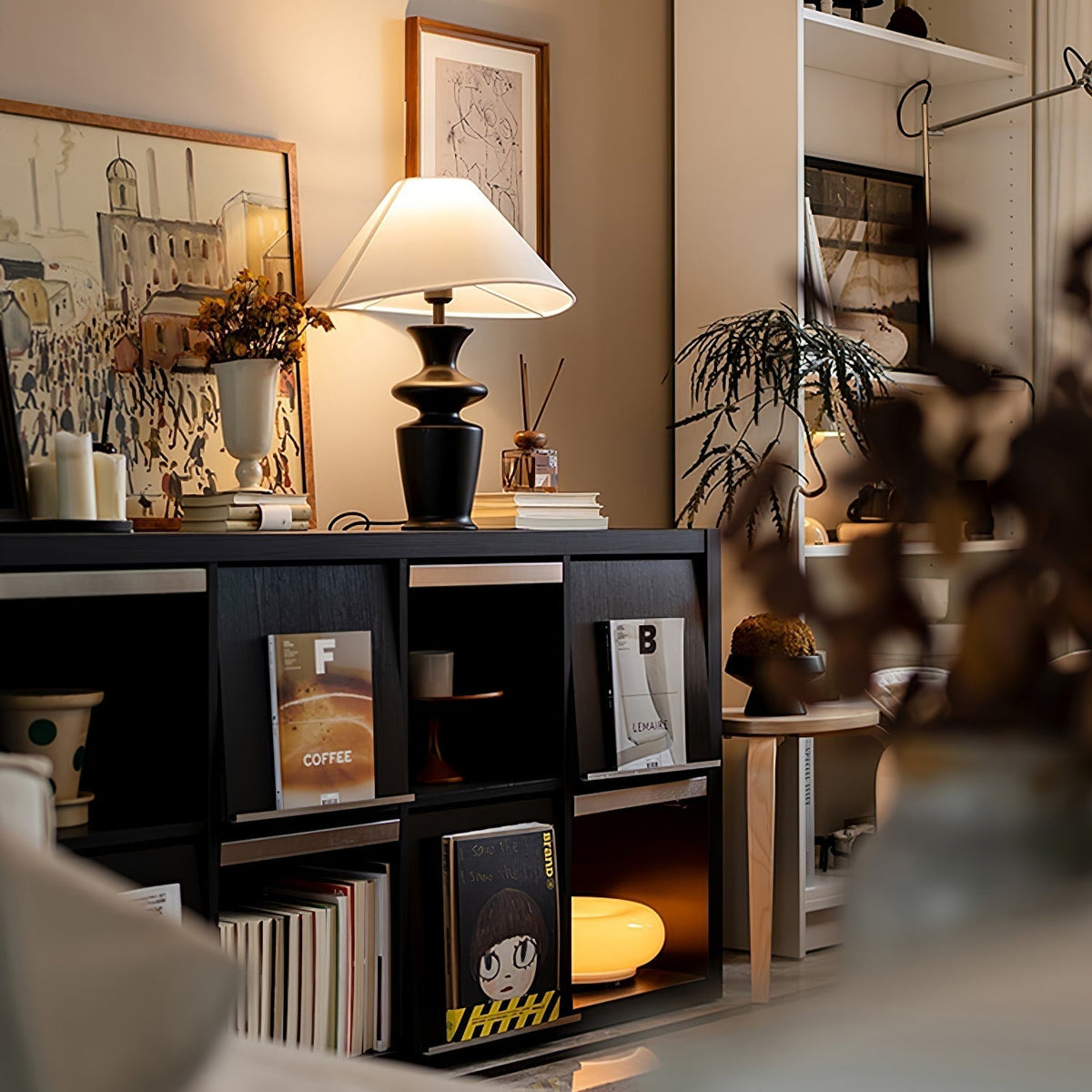 Arius vintagebordlampe i træ