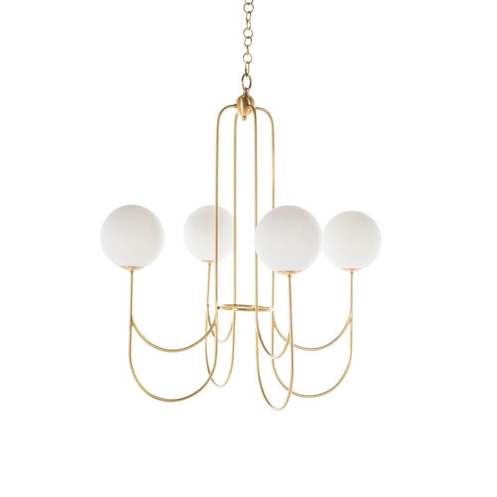 Candelabro minimalista moderno em vidro e metal Mjolkuvyi