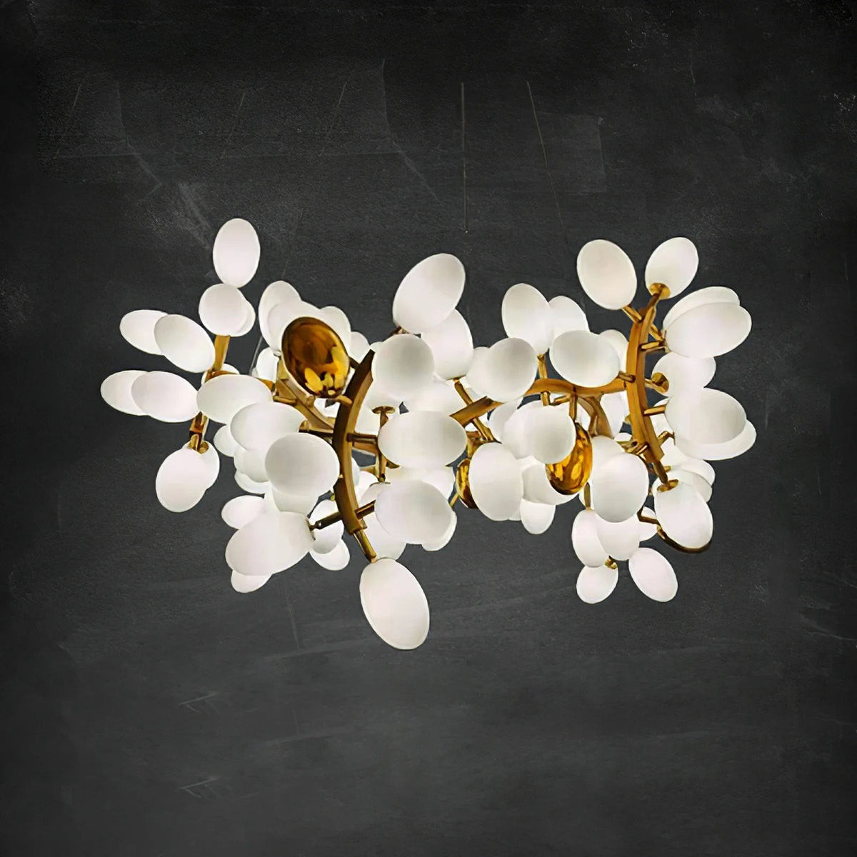 Candeeiro de teto elegante em vidro gota Aldo