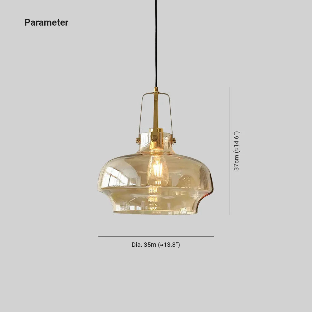 Valentina moderne unikformet pendellampe i glas