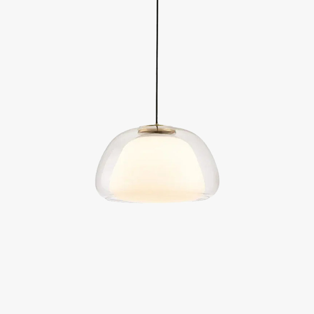 Valentina modern LED-pendellampa i glas och metall för vardagsrum