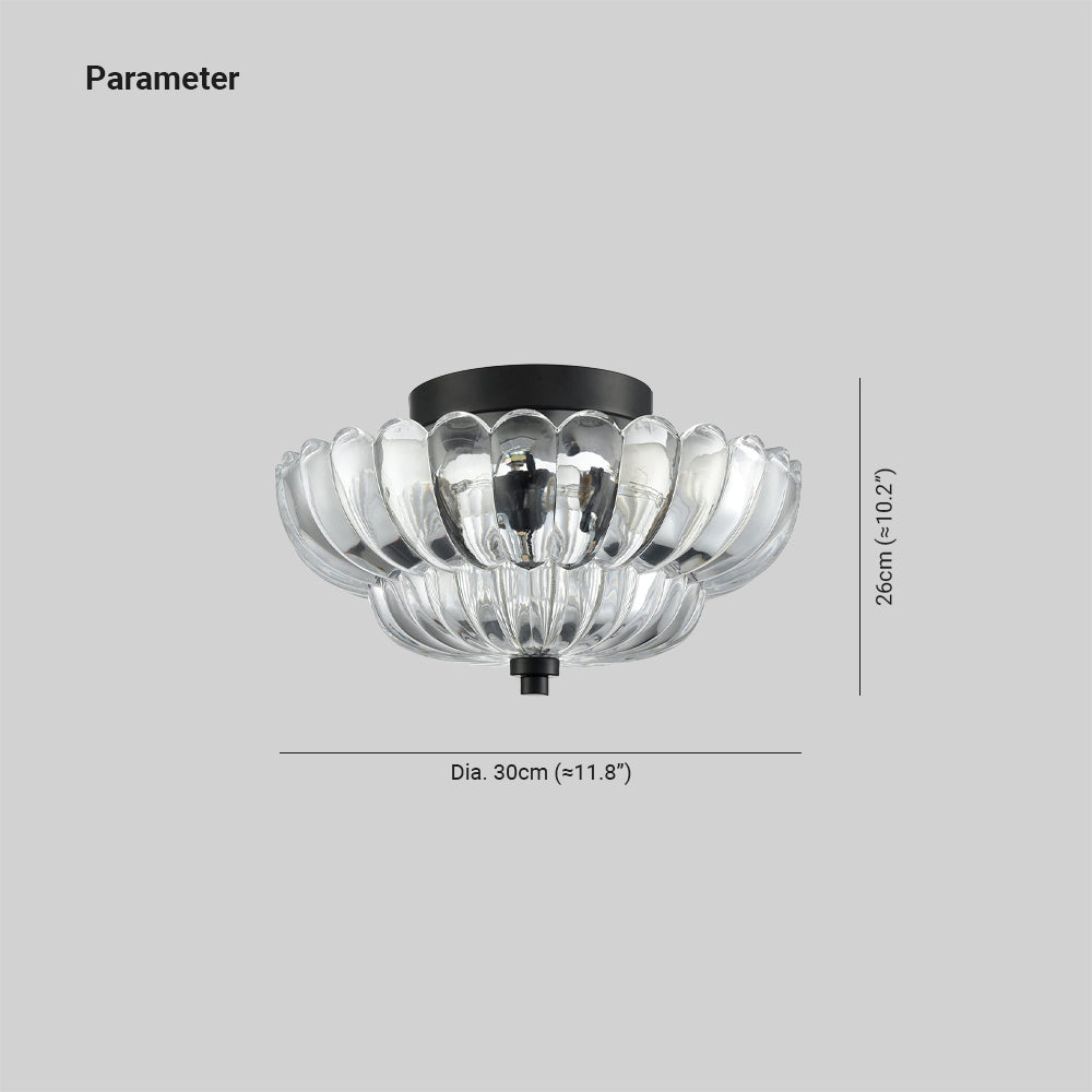 Arisha moderne paraplyformet loftslampe i glas