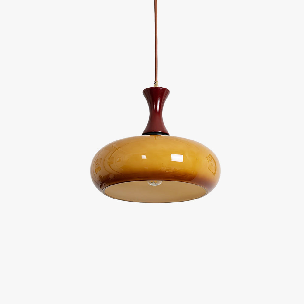 Arisha vintage LED-pendellampe i glas til stue