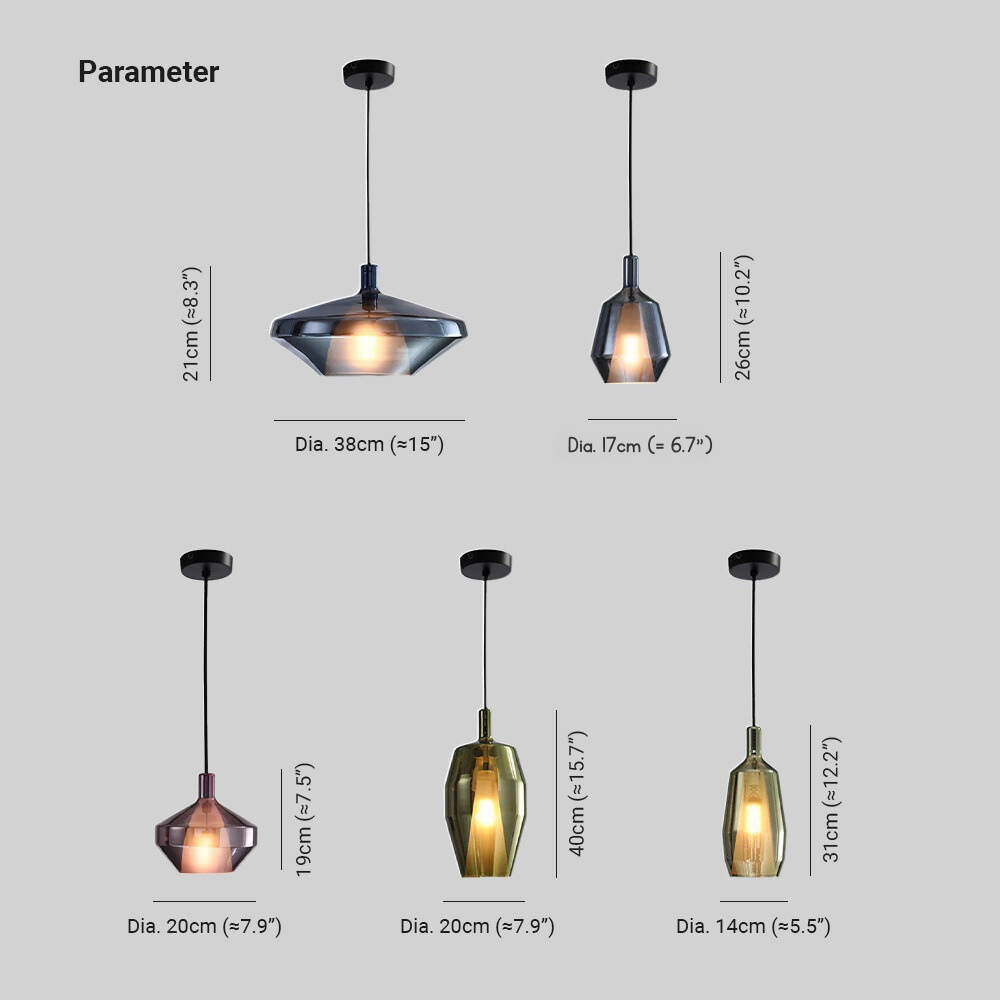Valentina Modern Glass Pendant Light Living Room