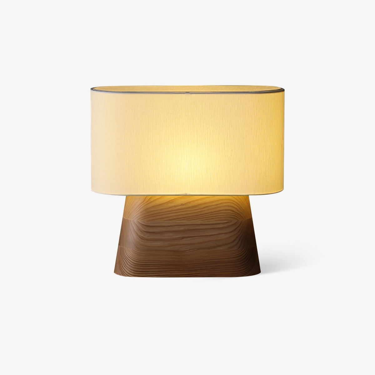 Grashen bordslampa i trä och tyg