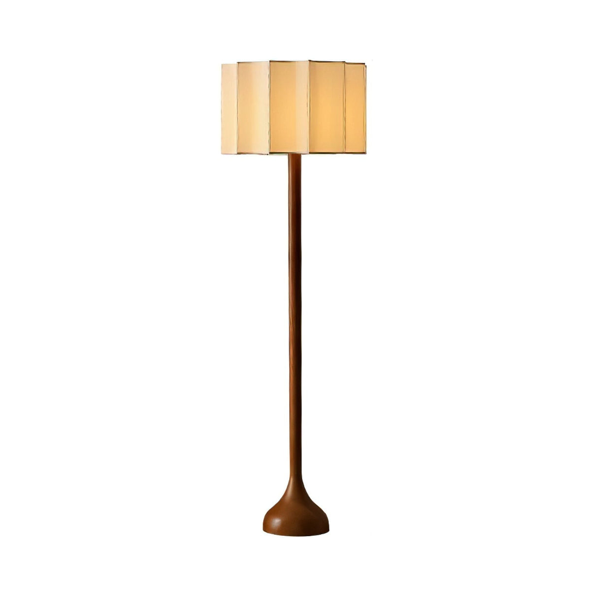 Candeeiro de pé Bexi, madeira minimalista