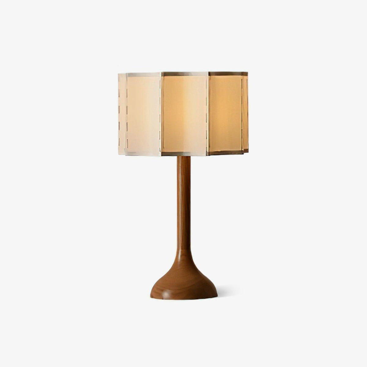 Livenq bordlampe i træ og stof retro
