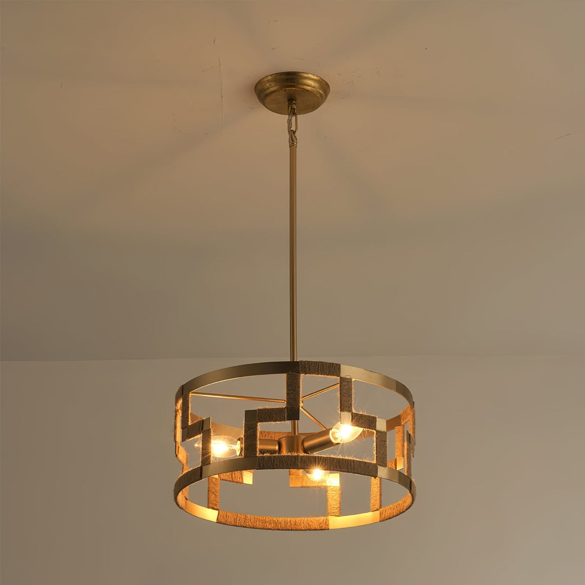 Matrix pendellampa i guld