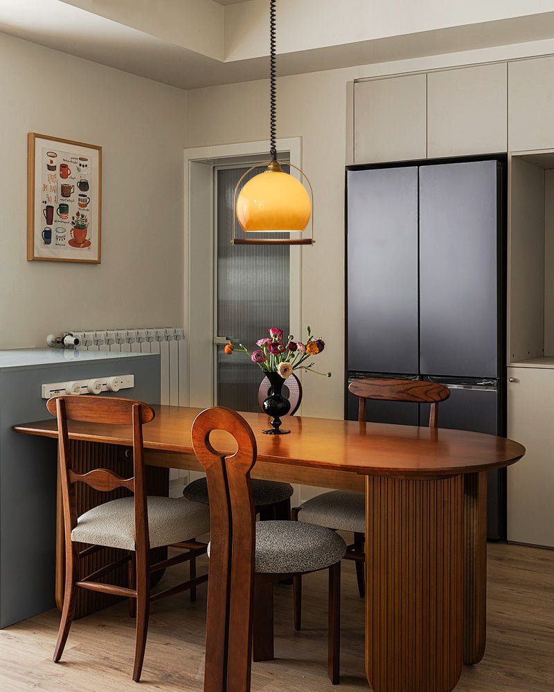 Halcyon moderne minimalistisk buet pendellampe i træ