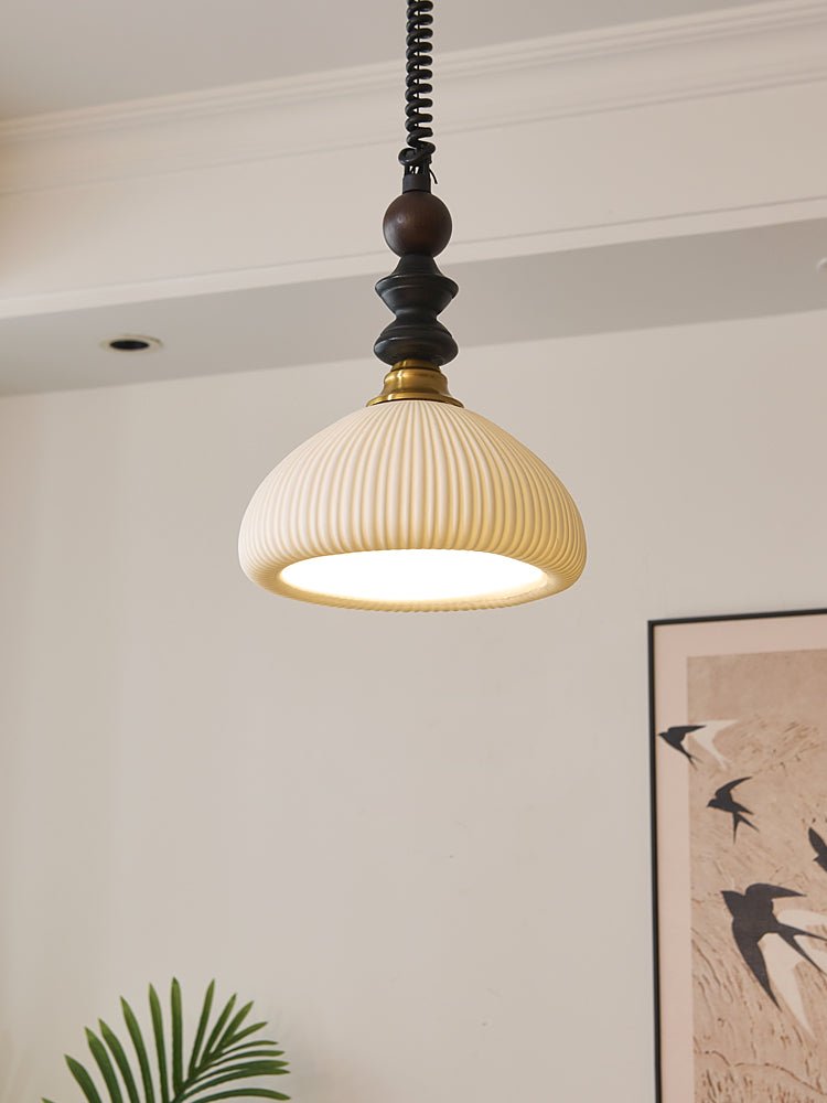 Halcyon moderne minimalistisk buet pendellampe i træ