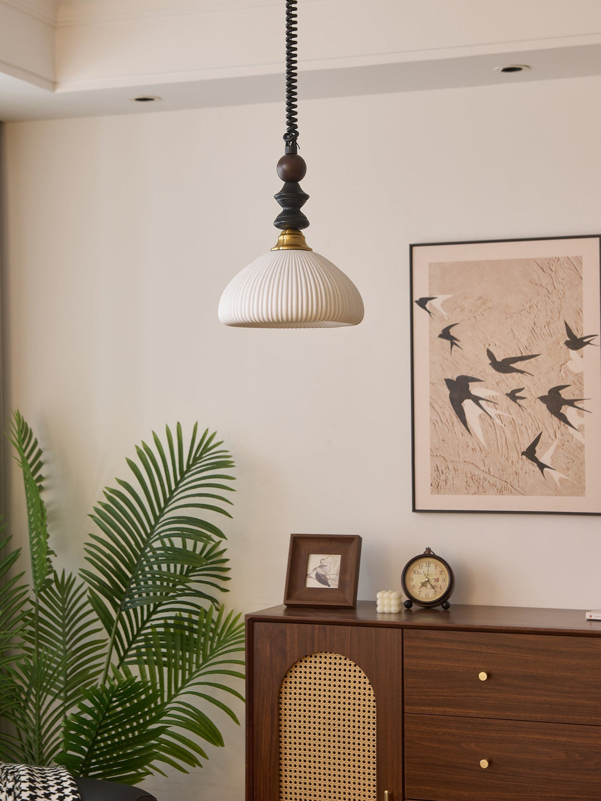 Halcyon moderne minimalistisk buet pendellampe i træ
