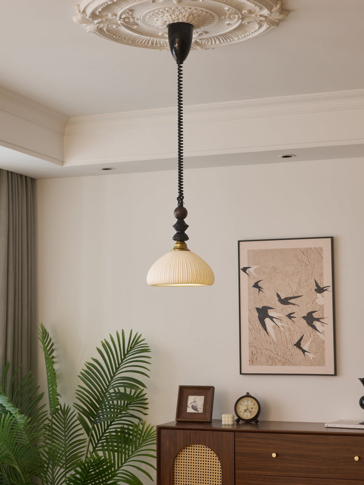 Halcyon moderne minimalistisk buet pendellampe i træ