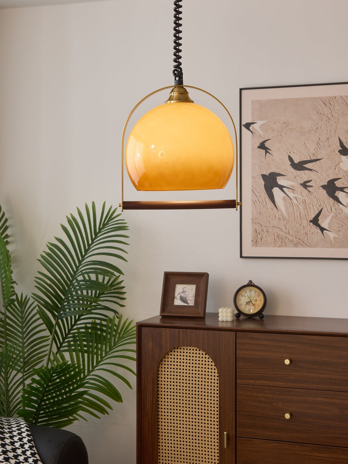 Halcyon moderne minimalistisk buet pendellampe i træ