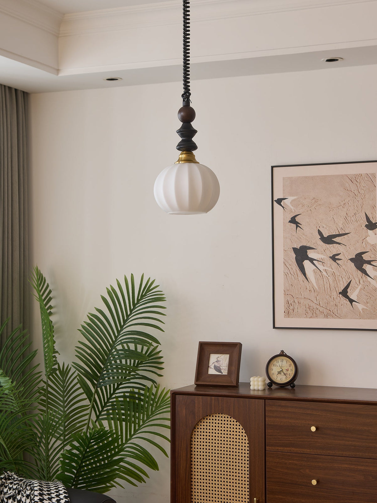 Halcyon moderne minimalistisk buet pendellampe i træ