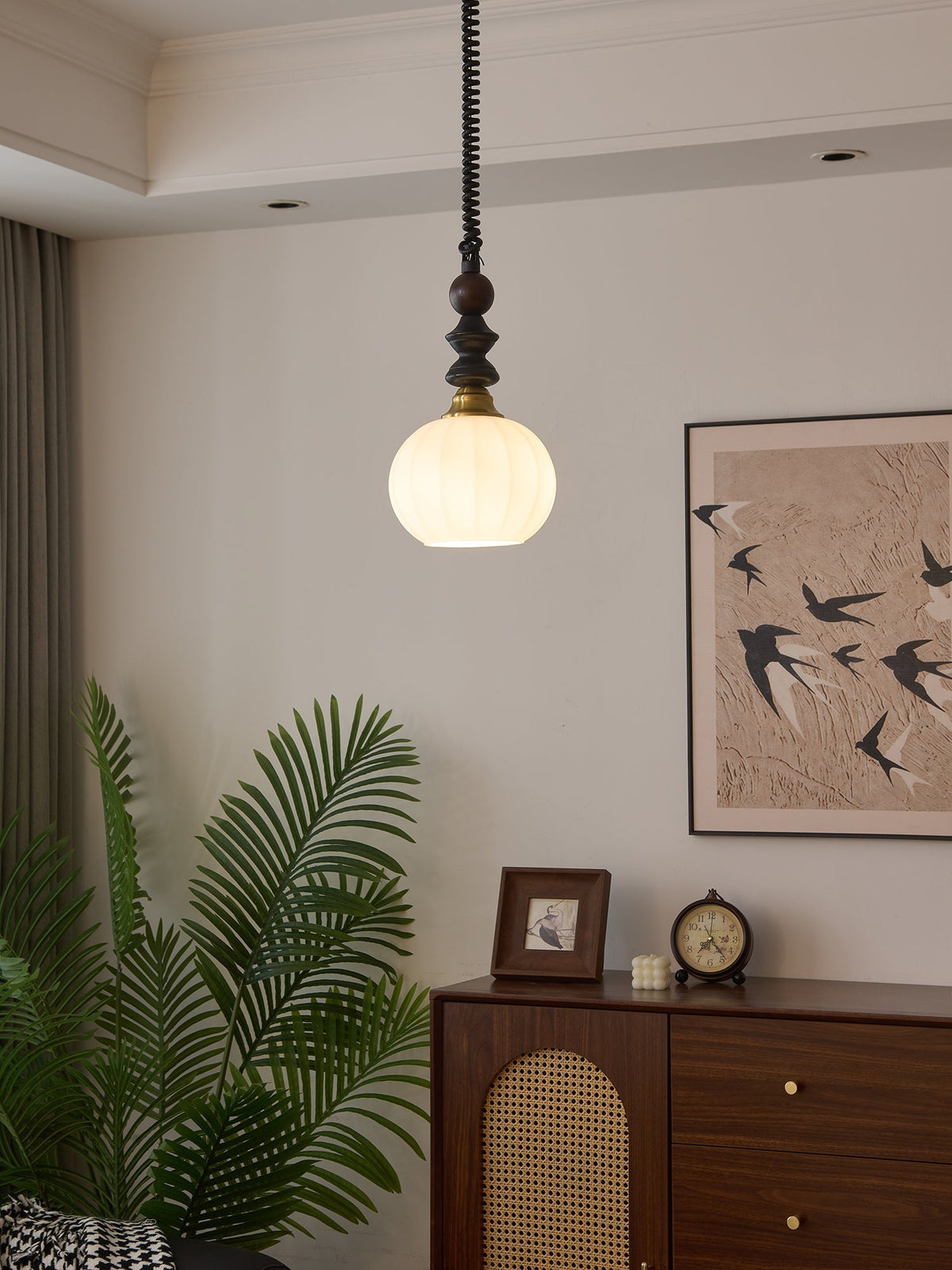 Halcyon moderne minimalistisk buet pendellampe i træ