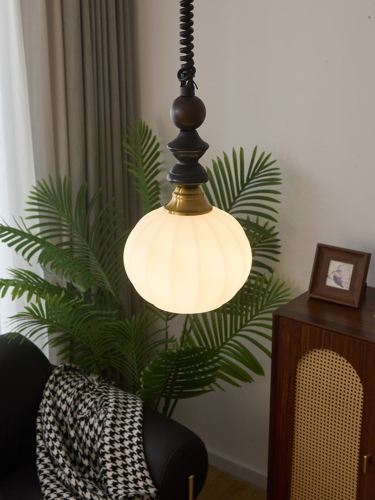 Halcyon moderne minimalistisk buet pendellampe i træ