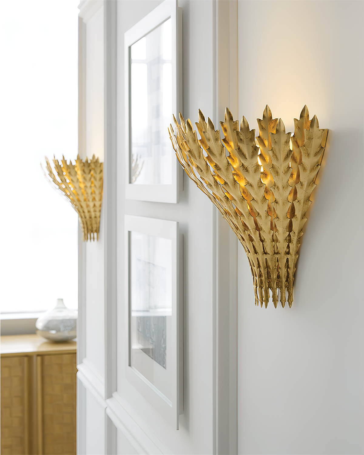 Hampton Wall Light Handmade Leaf Motif Elegant